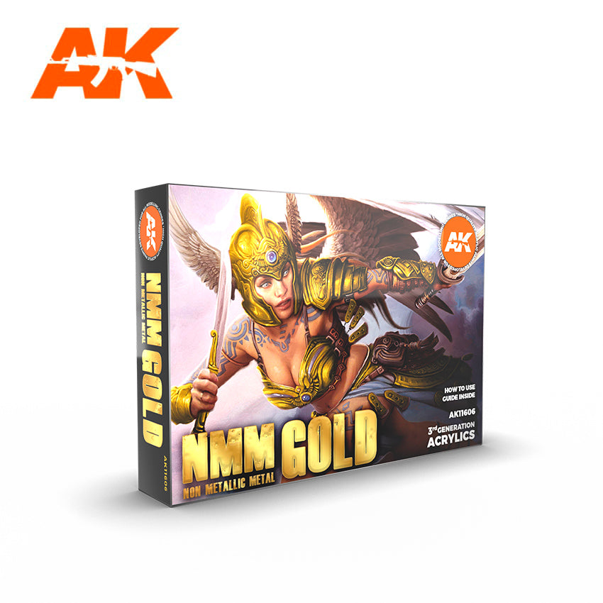 AK Interactive 3G Non Metallic Metal - Gold Set | 8435568307506