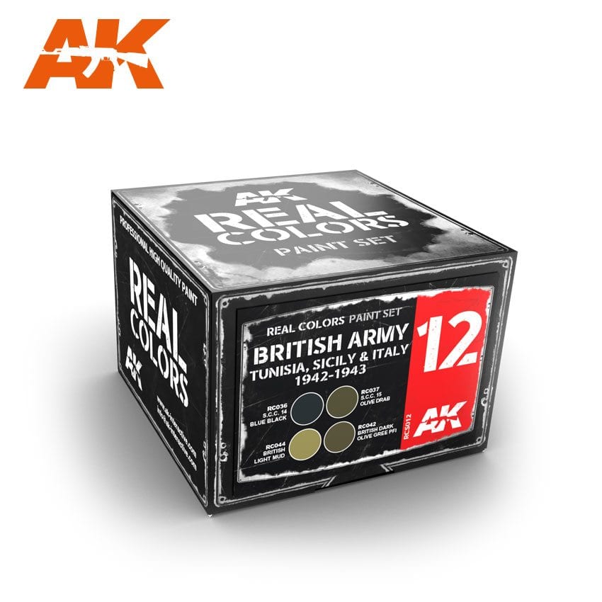 AK Interactive Real Colors Bristish Army Tunisia,Sicily & Italy 1942-1943 Set | 8436564924315