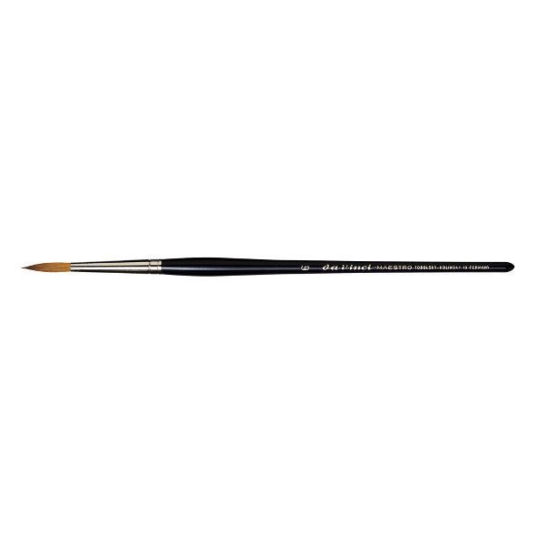 Da Vinci Watercolor Series 10 Maestro Kolinsky Sable Brush - Round, Short Handle, Size 0 | 4017505000264