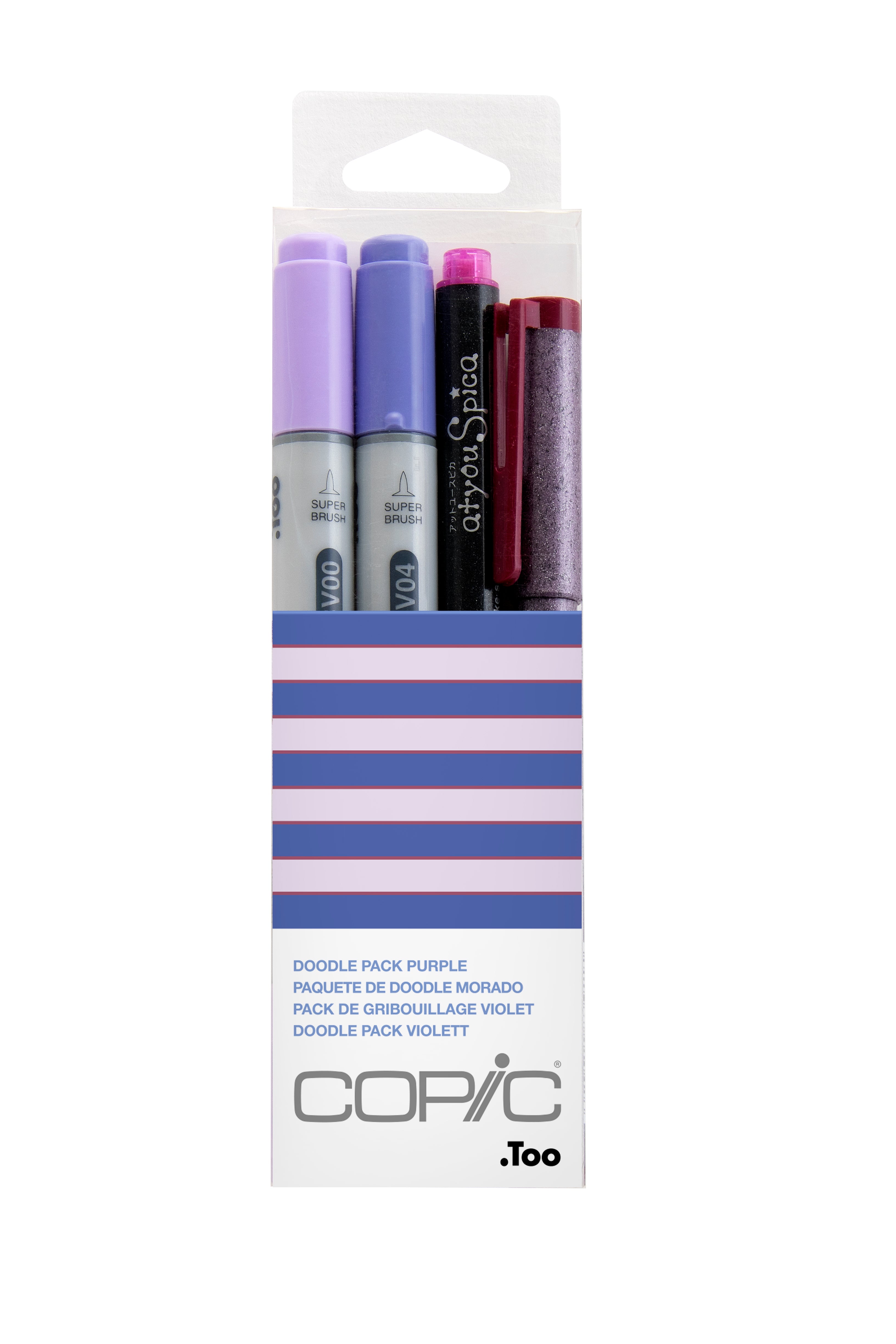 Copic Ciao Marker 4pc Doodle Kit, Purple | 4511338053881