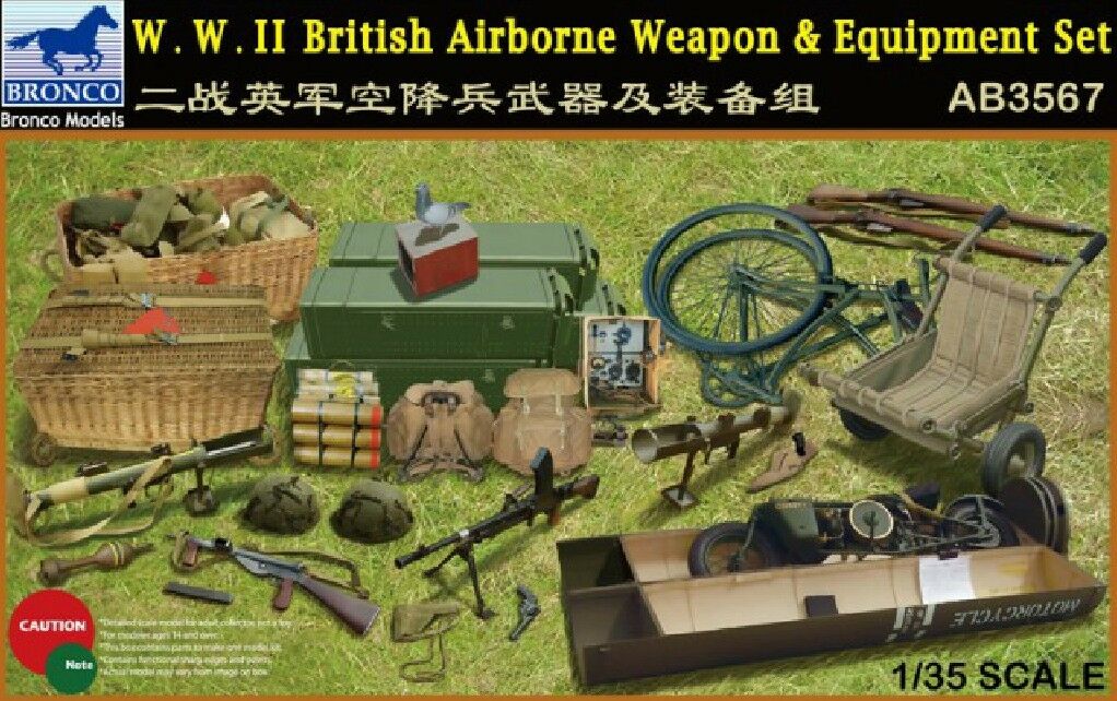 Bronco Models 1/35WWII British Airborne Weapon & Equipment Set | 4544032708207