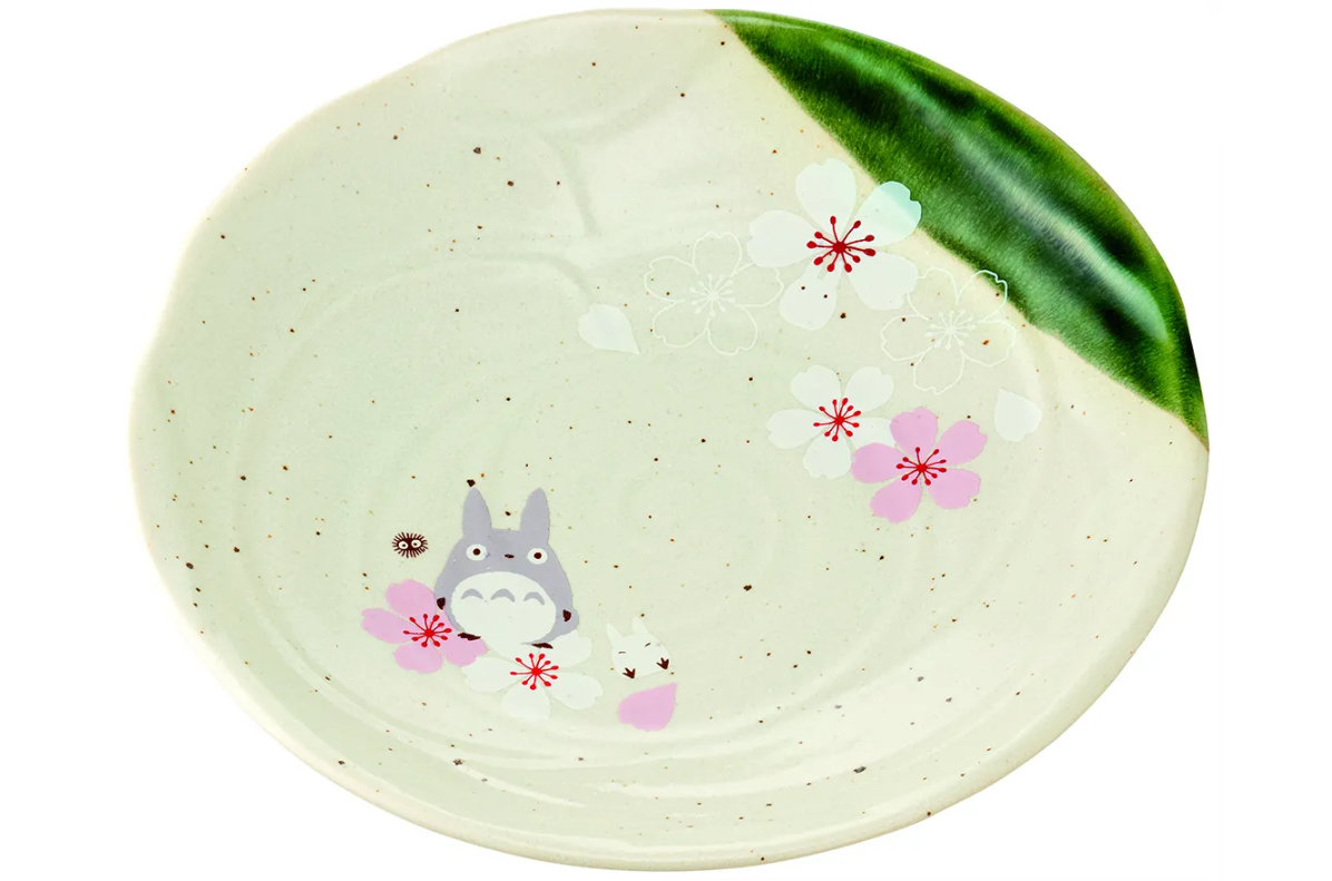 Skater Totoro Traditional Japanese Dish Series - Dinner Plate (Sakura/Cherry Blossom) "My Neighbor Totoro" | 4973307544224