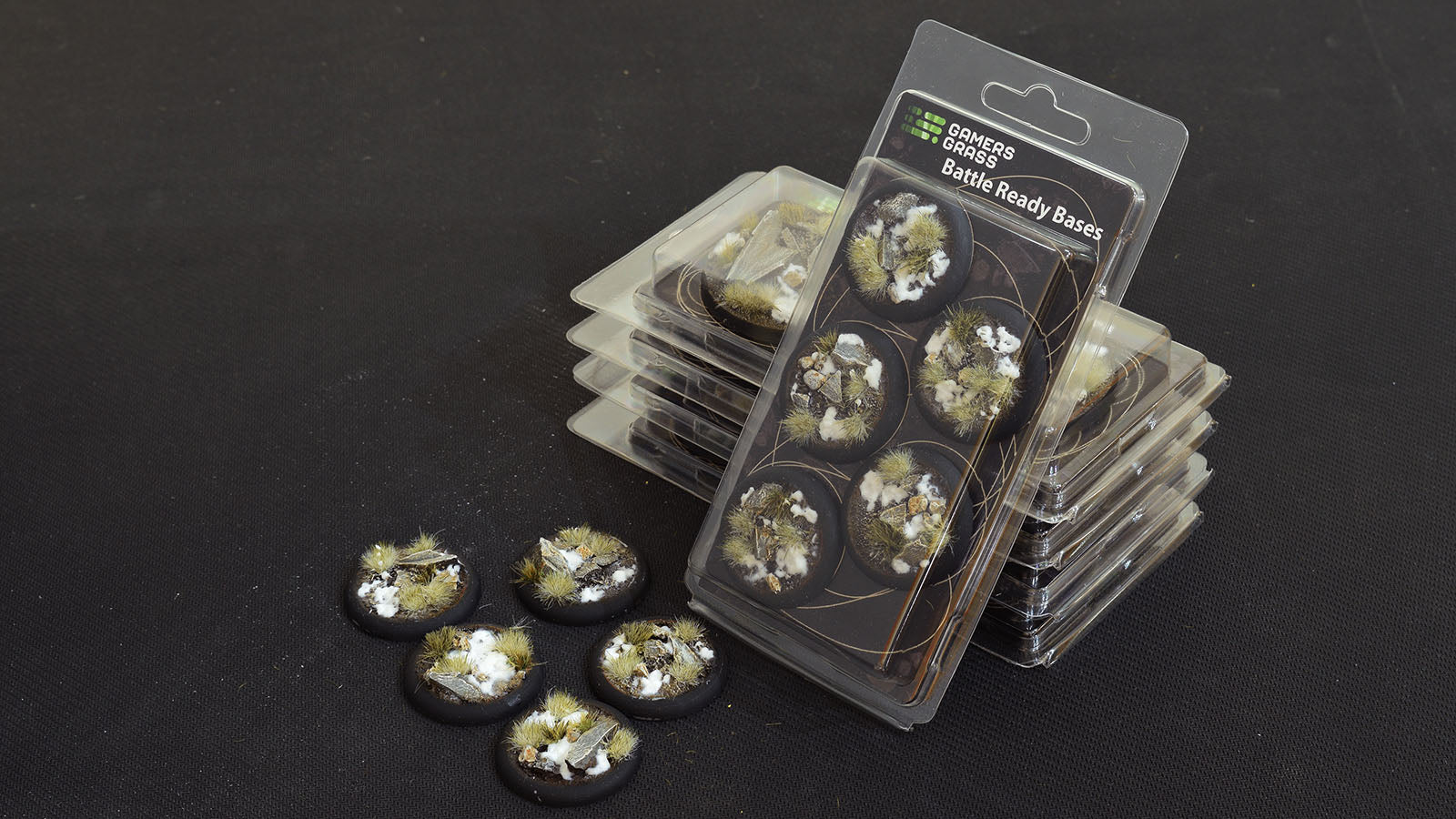 Gamers Grass Battle Ready Bases - Winter - Round Lip 40mm (x5) | 738956788368