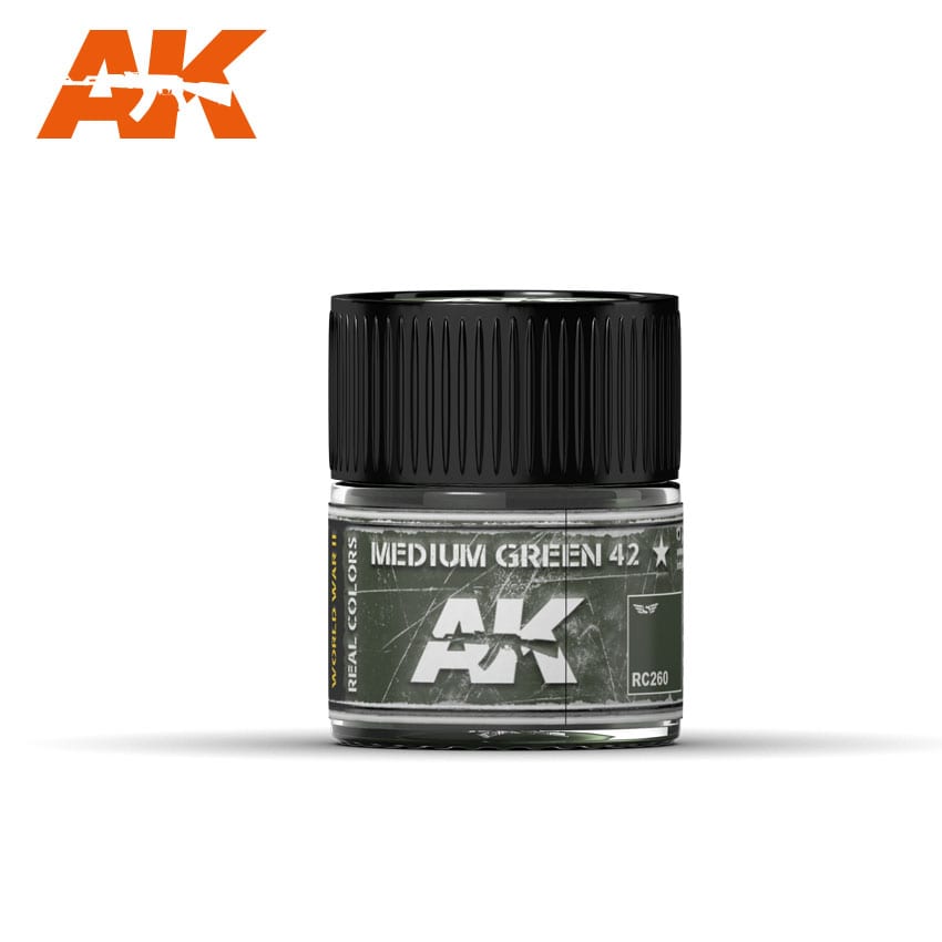 AK Interactive Real Colors Medium Green 42 10ml | 8436564925619