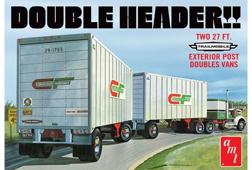 AMT 1/25 Double Header Tandem Van Trailers | 849398030387