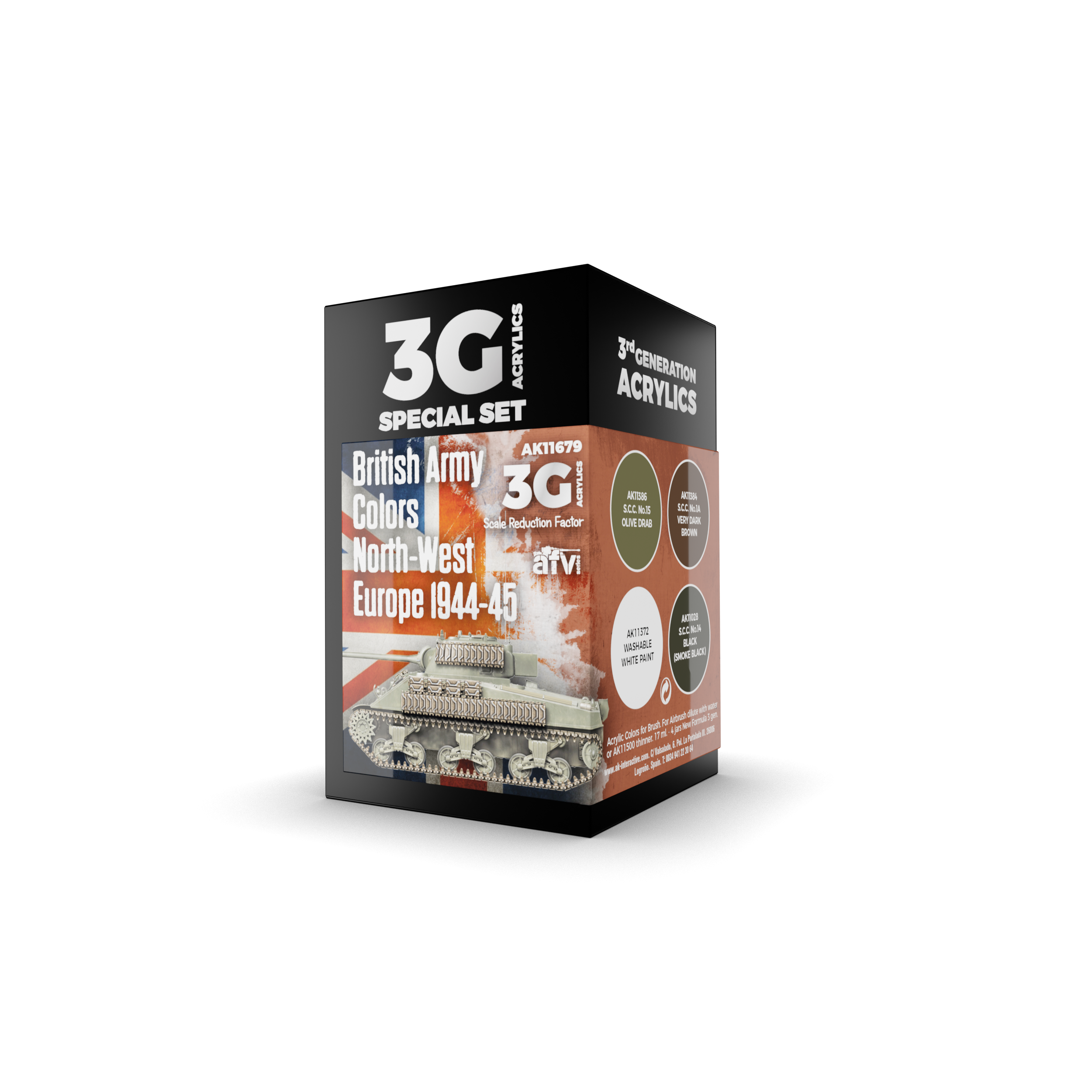 AK Interactive 3G British Army Colors North-West Europe 1944-45 | 8435568311756