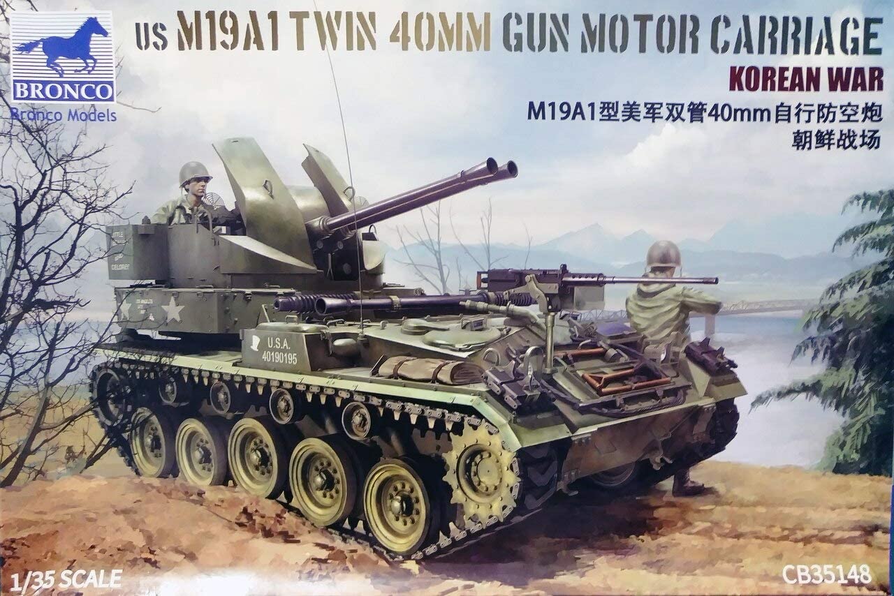 Bronco Models 1/35 US M19A1 Twin 40mm Gun Motor Carriage Korean War APC/IFV Vehicle | 6970162330564