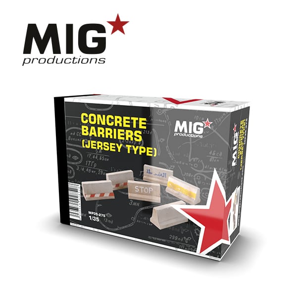MIG 1/35 Concrete Barriers (Jersey Type) | 8436564928528