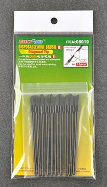 Master Tools Disposable Mini Diagonal Brush x 10 | 9580208080192