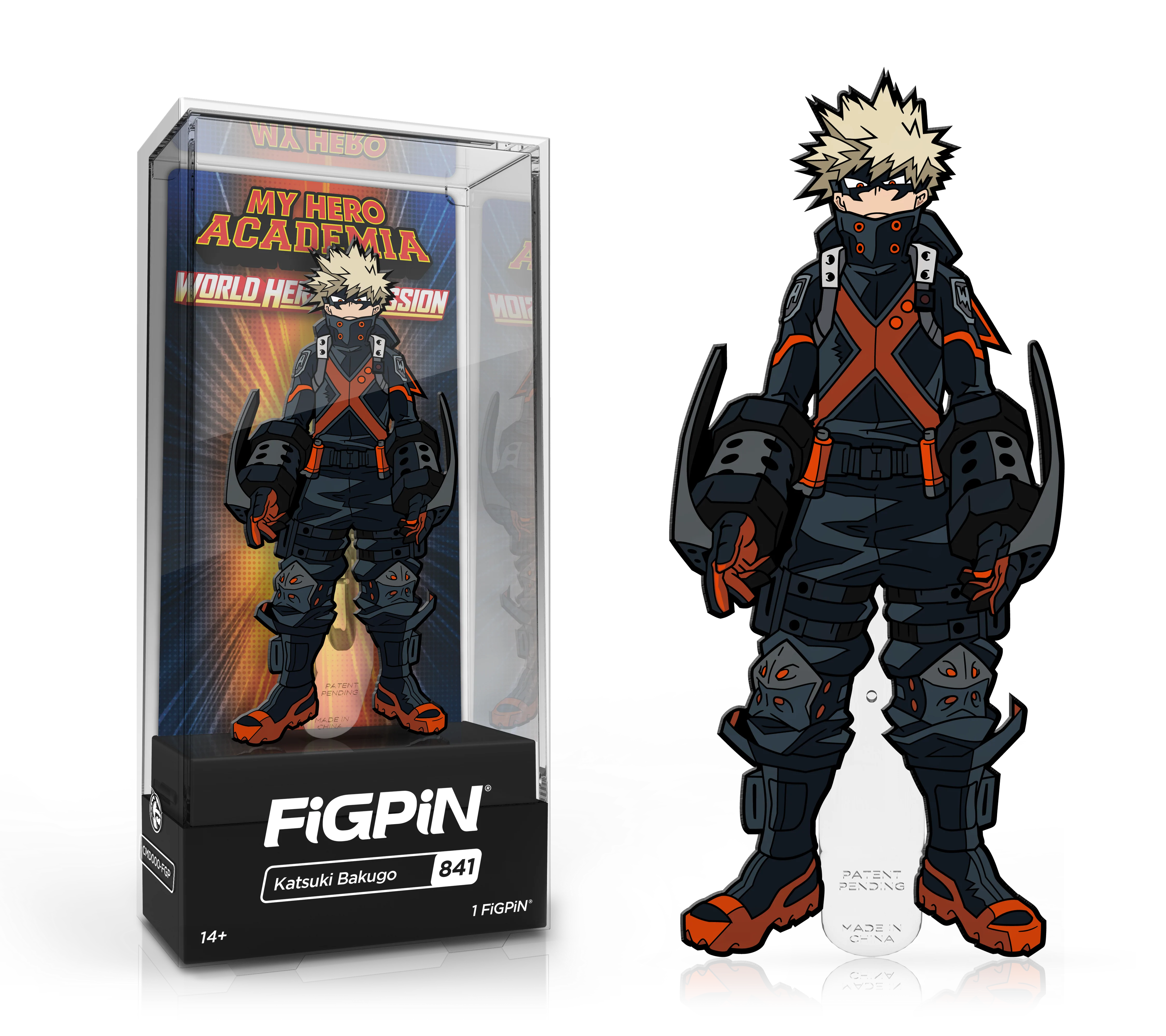 FiGPiN My Hero Academia World Heroes Mission, Katsuki Bakugo (841-WS) | 810090370712