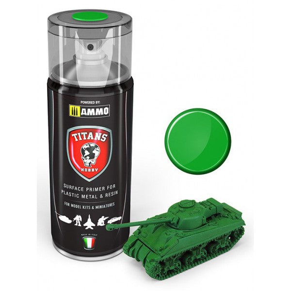 Titans Hobby Emerald Green Matt Primer, 400ml Spray | 7426842918908