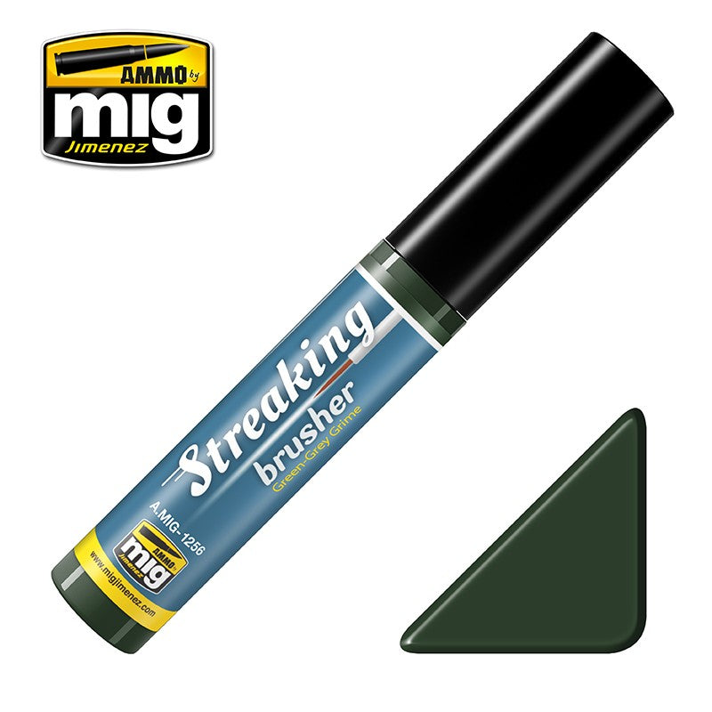 Ammo Mig Streakingbrusher - Green-Grey Grime | 8432074012566