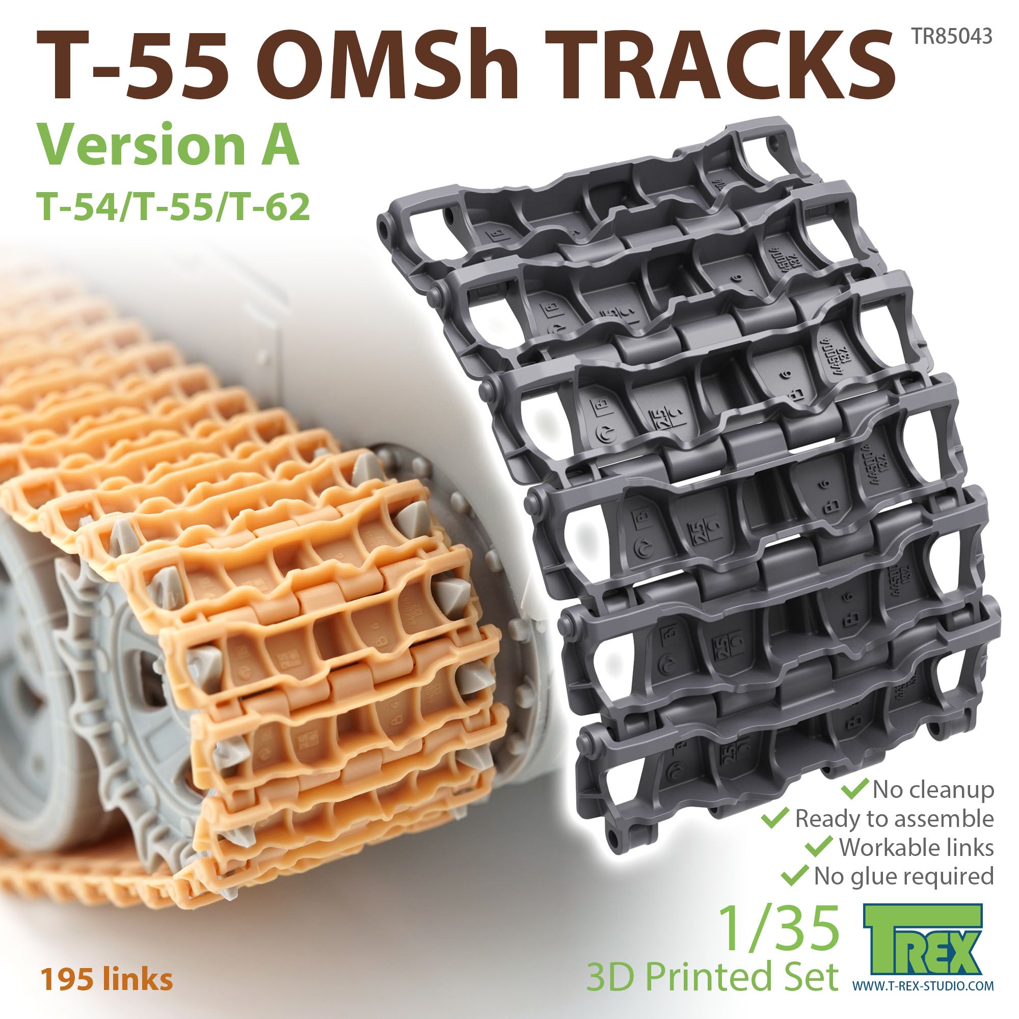T-Rex Studio 1/35 T-55 OMSh Tracks Version A | 6973984751456
