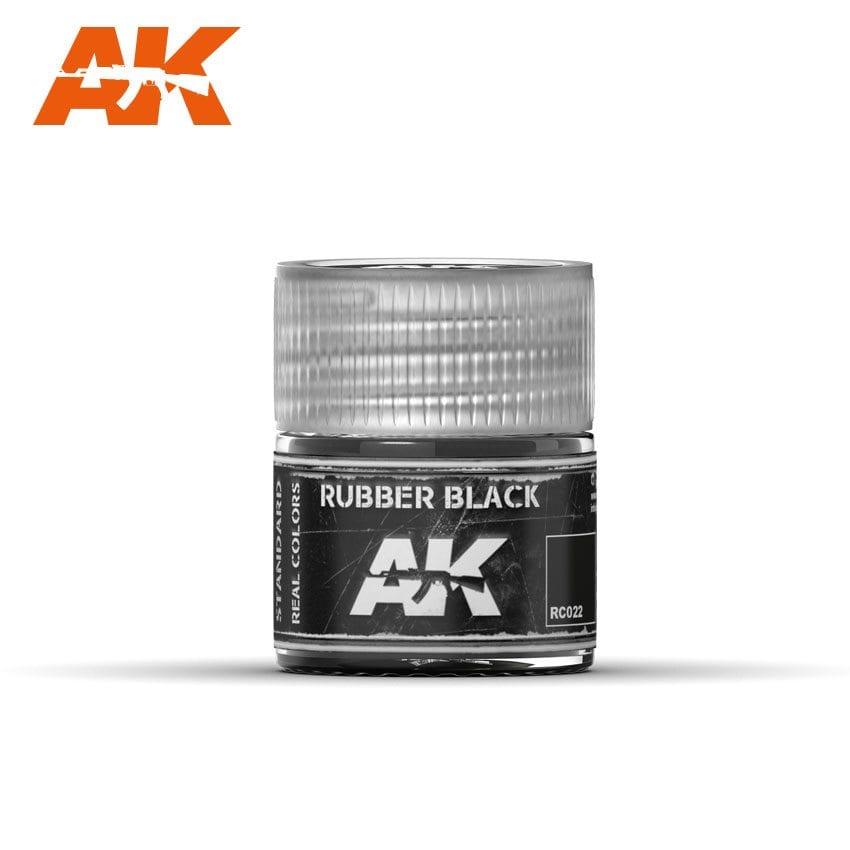 AK Interactive Real Colors Rubber Black 10ml | 8436564922533