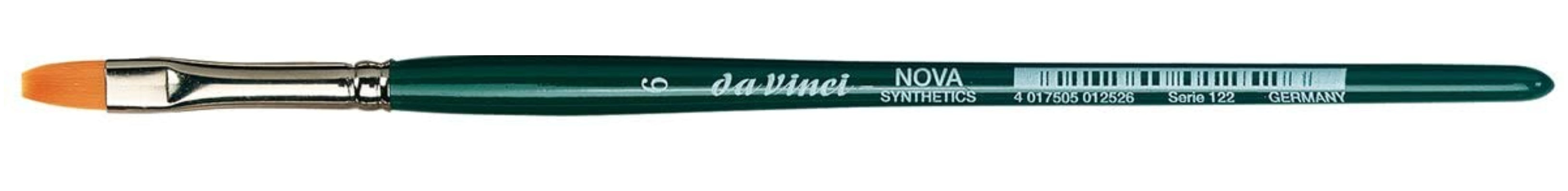 Da Vinci NOVA Series 122, hobby brush flat, finest golden synthetic fibre, Size:6 | 4017505012526