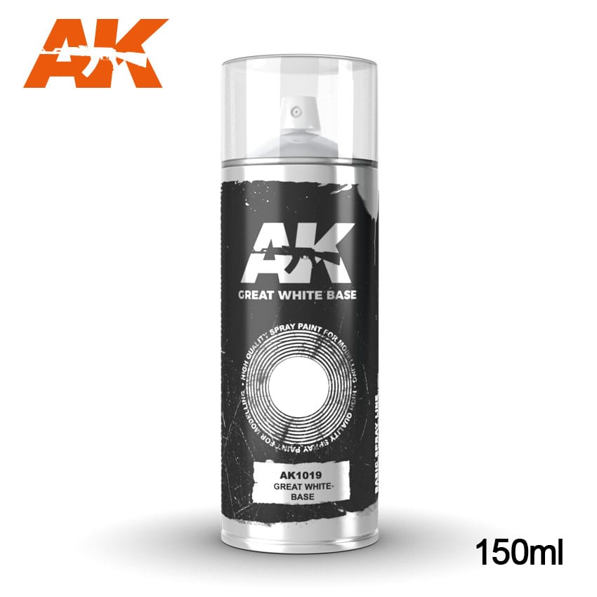 AK Interactive Great White Base - Spray 150ml | 8436564926425