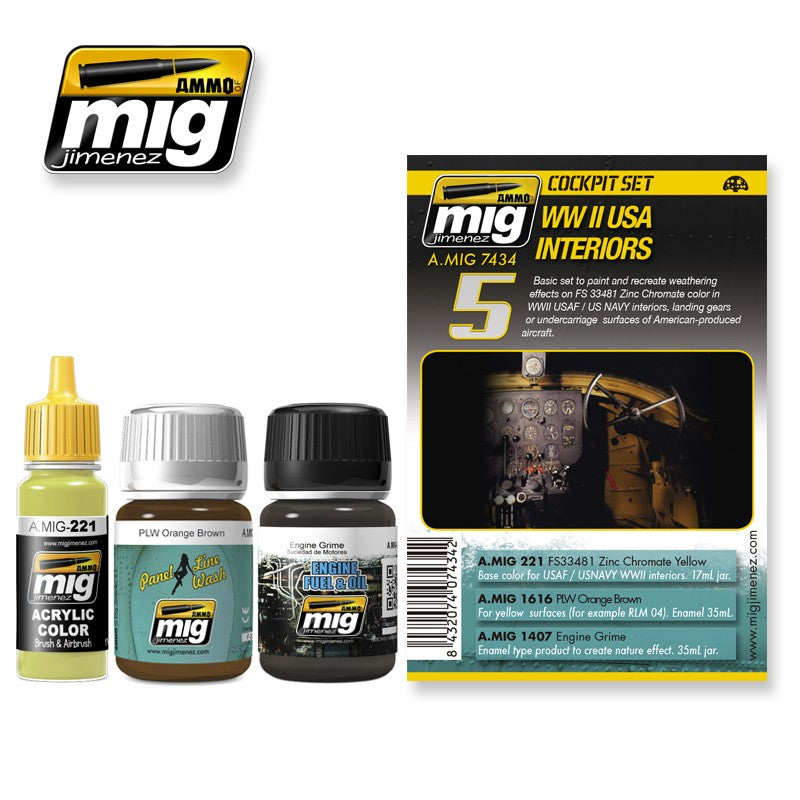 Ammo Mig WWII USA Interior Weathering Set | 8432074074342