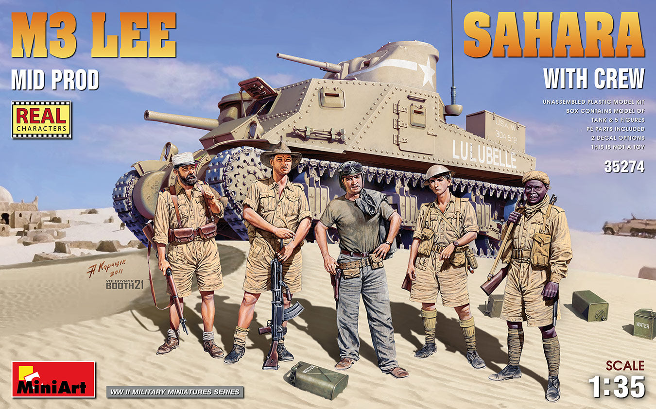 MiniArt 1/35 M3 Lee Mid Prod. Sahara w/Crew | 4820183314062