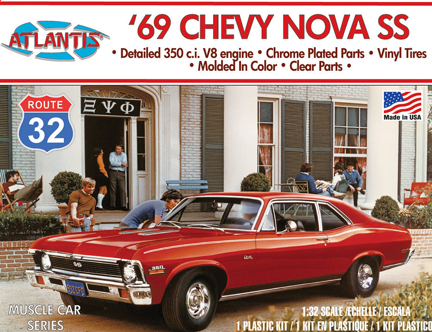 Atlantis 1/32 69 Chevy Nova SS Model Kit | 850002740554
