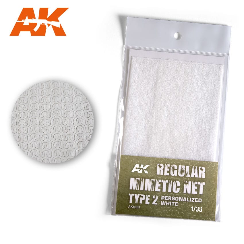 AK Interactive Regular Camouflage Net Type 2 Personalized White | 8436564928474