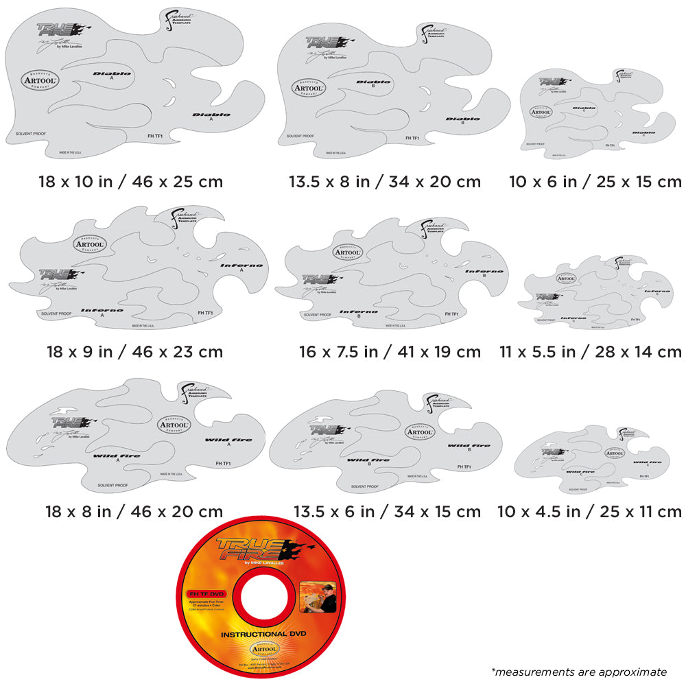 IWATA Artool True Fire Freehand Airbrush Template by Mike Lavallee | 758240138358
