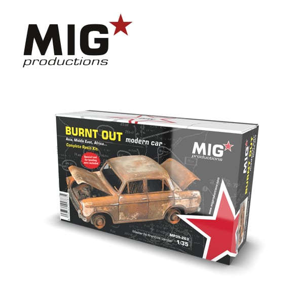 MIG 1/35 Burnt Out Modern Car | 8436564927835