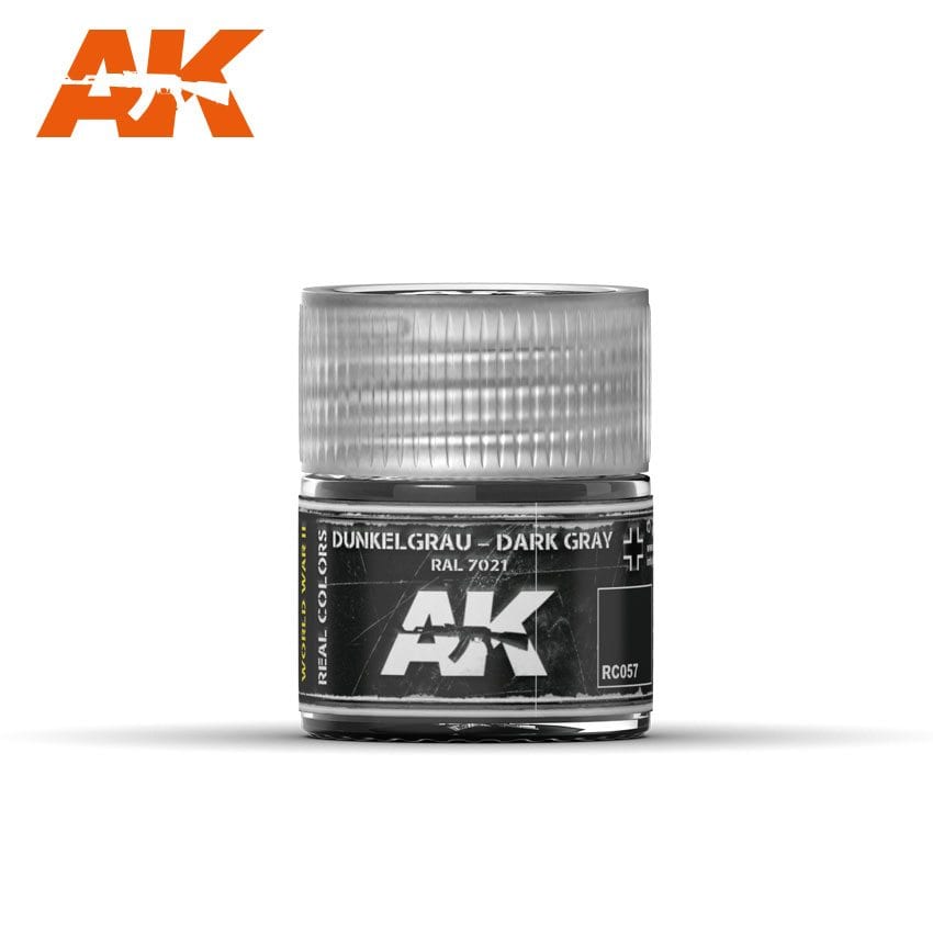 AK Interactive Real Colors Dunkelgrau-Dark Gray RAL 7021 10ml | 8436564922908