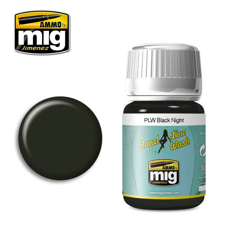 Ammo Mig Black Night Panel Line Wash | 8432074016113