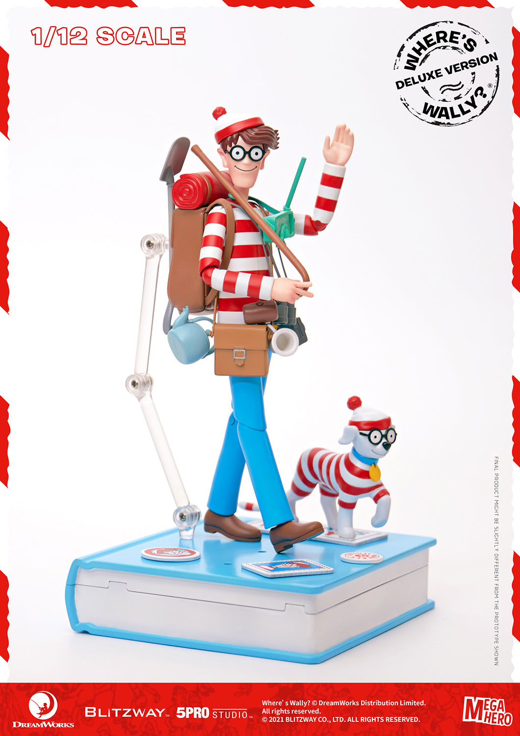 Blitzway Waldo 1/12th Scale Action Figure (Deluxe version) 'Where's Waldo', 5Pro Studio MEGAHERO Series | 880932147950