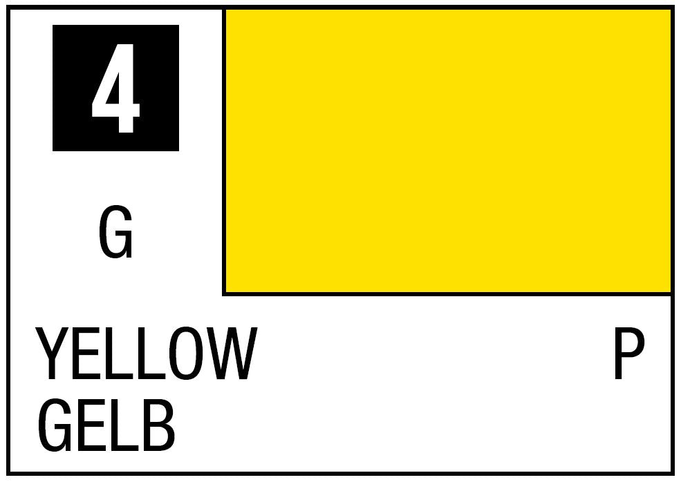 Mr Hobby Mr. Color 4 - Yellow (Gloss/Primary) - 10ml | 4973028535631