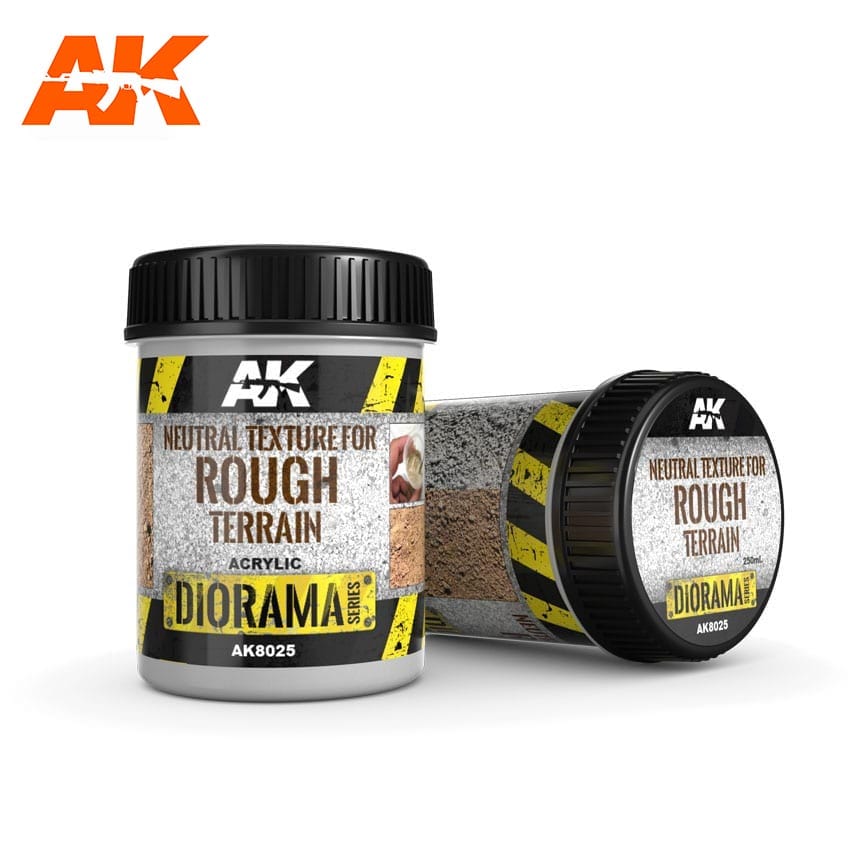 AK Interactive Neutral Texture For Rough Terrains - 250ml - Base Product (Acrylic) | 8436564921079
