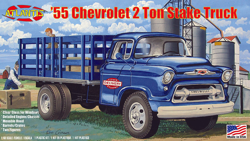 Atlantis 1/48 1955 Chevy 2 Ton Stake Truck | 850002740417