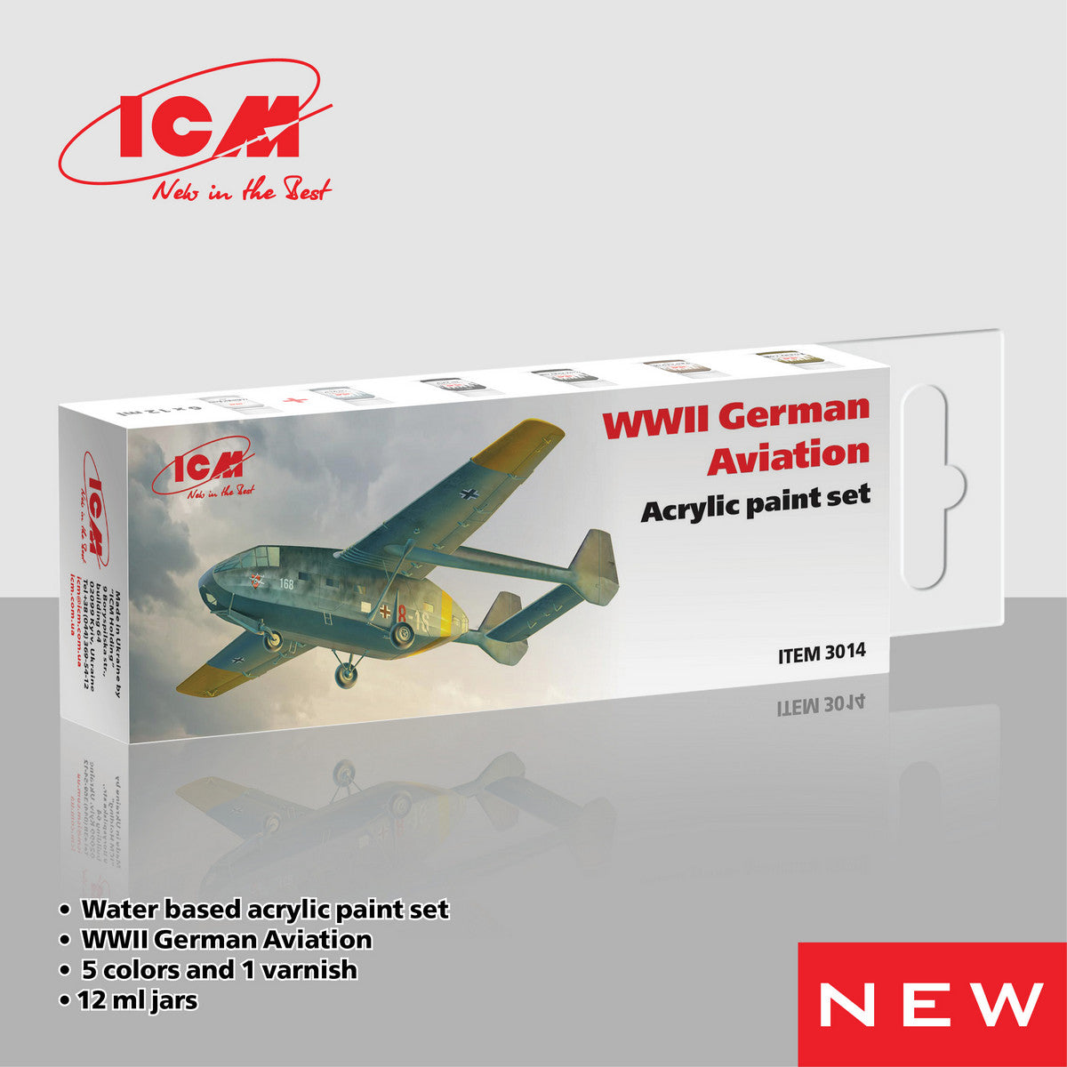 ICM Acrylic Paint Set for WWII German Aviation | 4823044409211