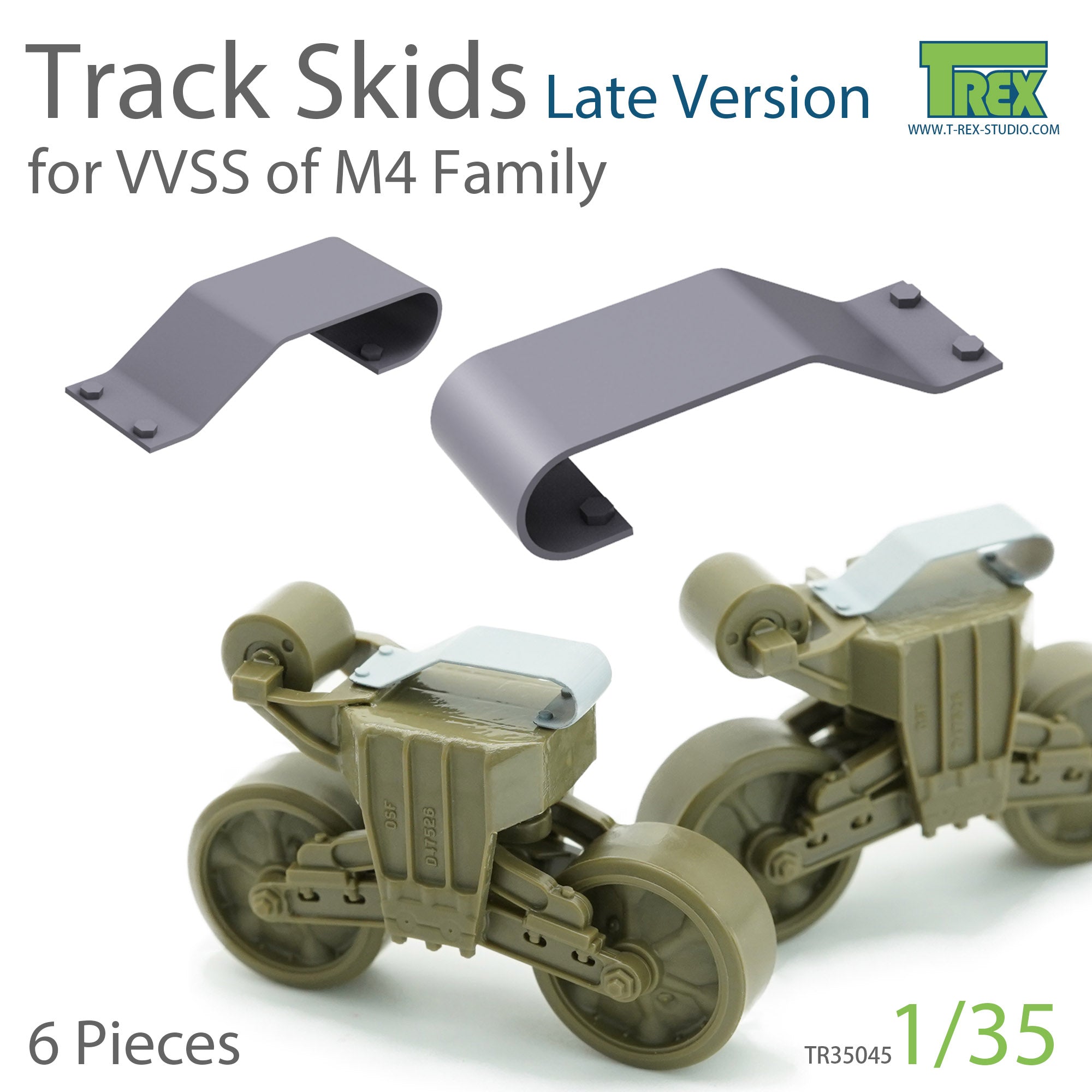 T-Rex Studio 1/35 Track Skids Set (Late Version) for M4 Family | 6973984750664