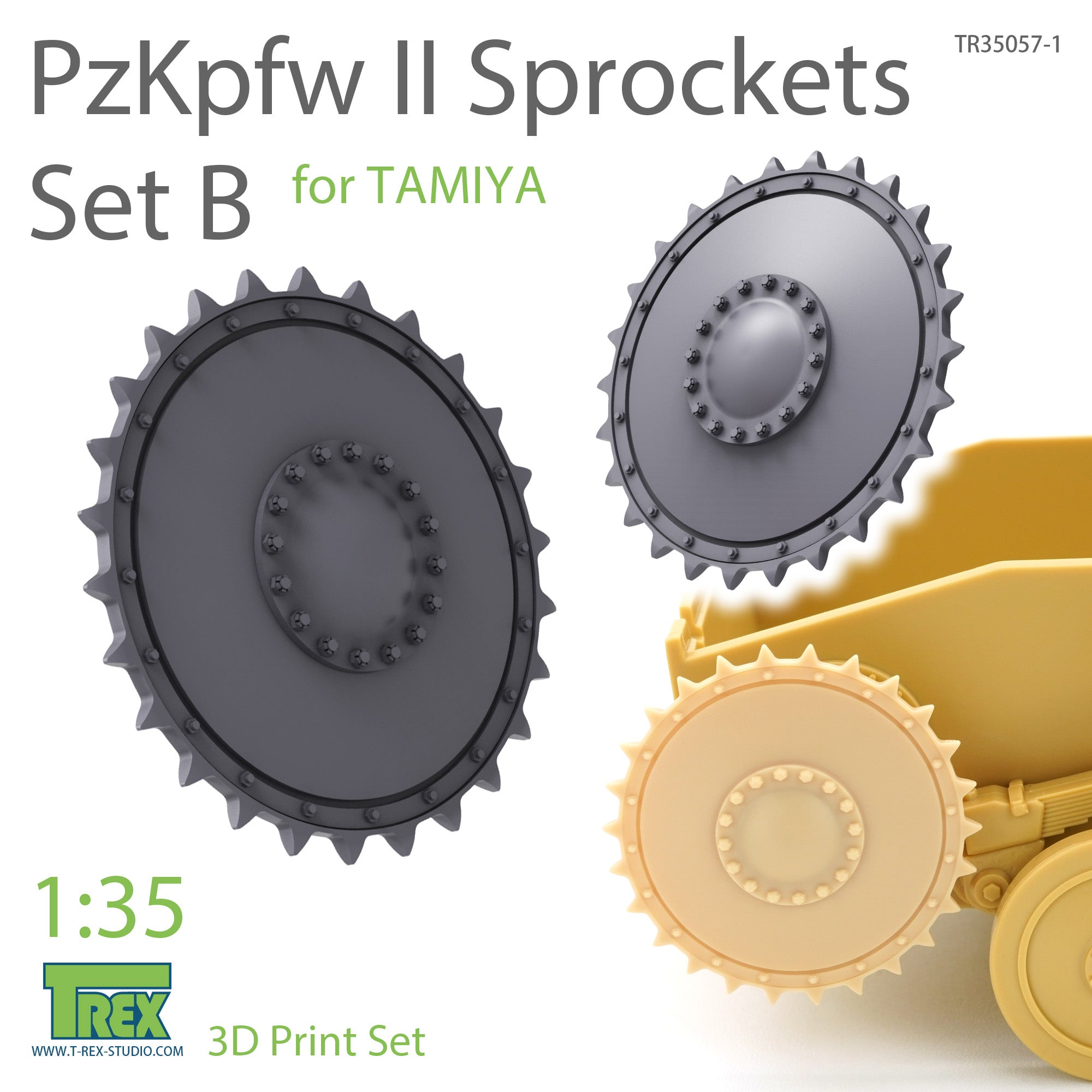 T-Rex Studio 1/35 PzKpfw II Sprockets Set B for Tamiya | 6973984750985
