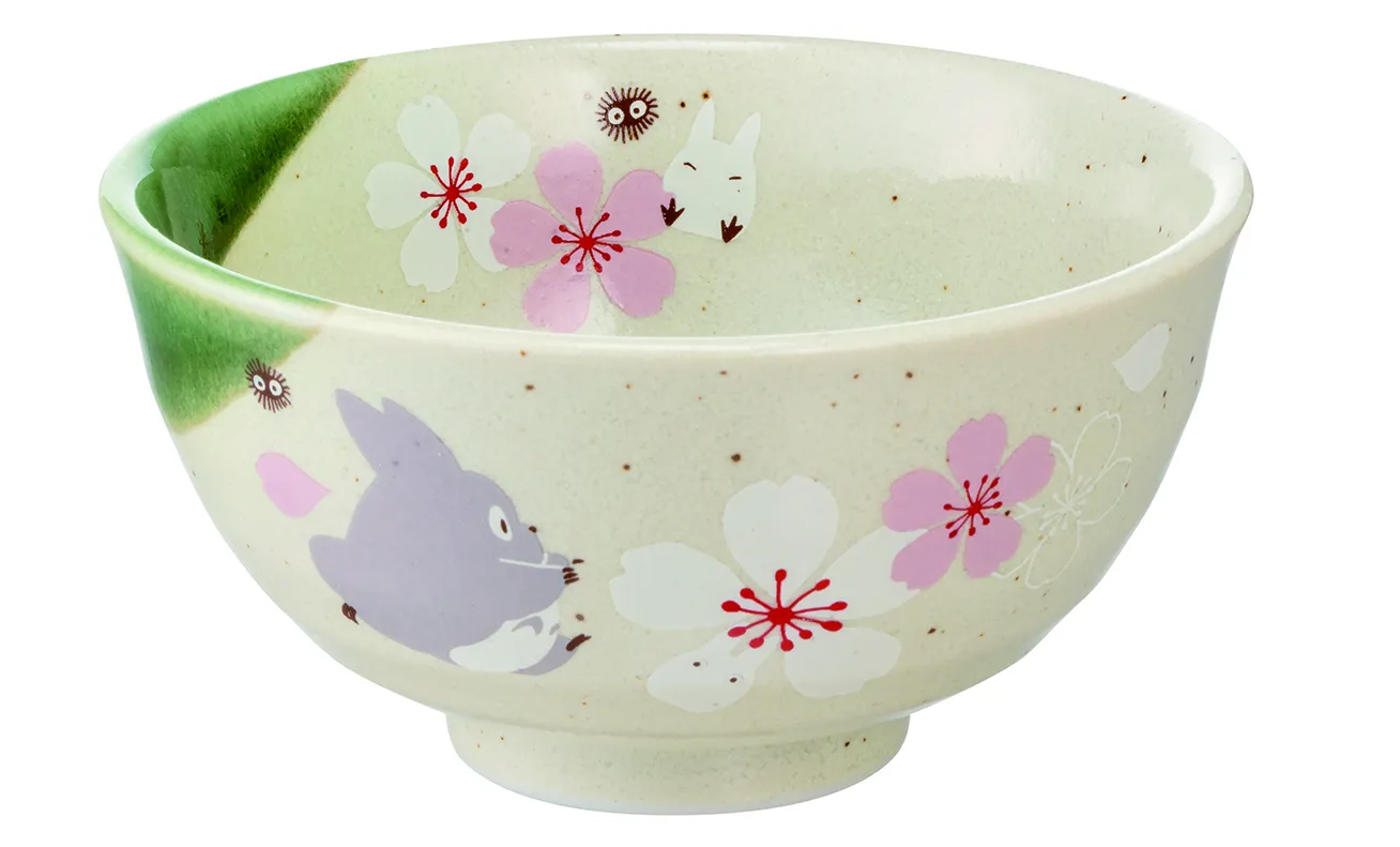 Skater Totoro Traditional Japanese Dish Series - Small Rice Bowl (Sakura/Cherry Blossom) "My Neighbor Totoro" | 4973307544170