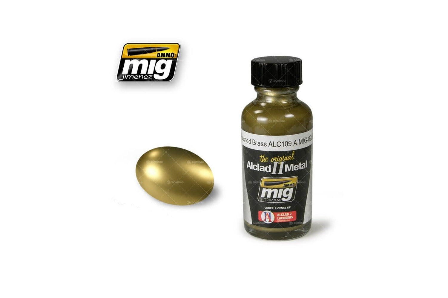 Ammo Mig Polished Brass Alclad Metallic Paint ALC109, 30ml | 8432074082064