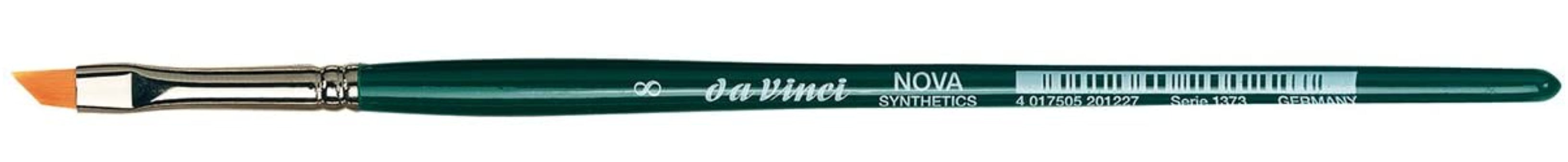 Da Vinci NOVA Series 1373, synthetic brush with slanting edge, finest golden synthetic fibre, Size:8 | 4017505201227