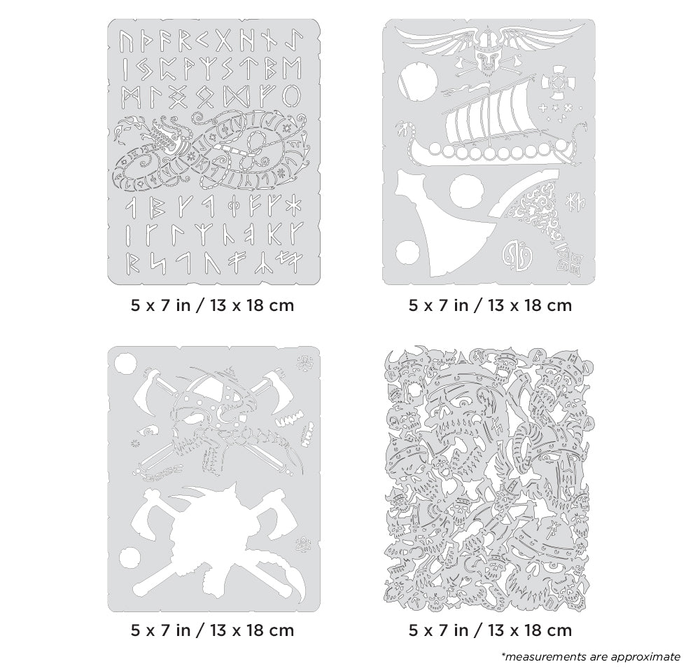 IWATA Artool Viking FX Mini Series Freehand Airbrush Template Set by Craig Fraser | 758240150893