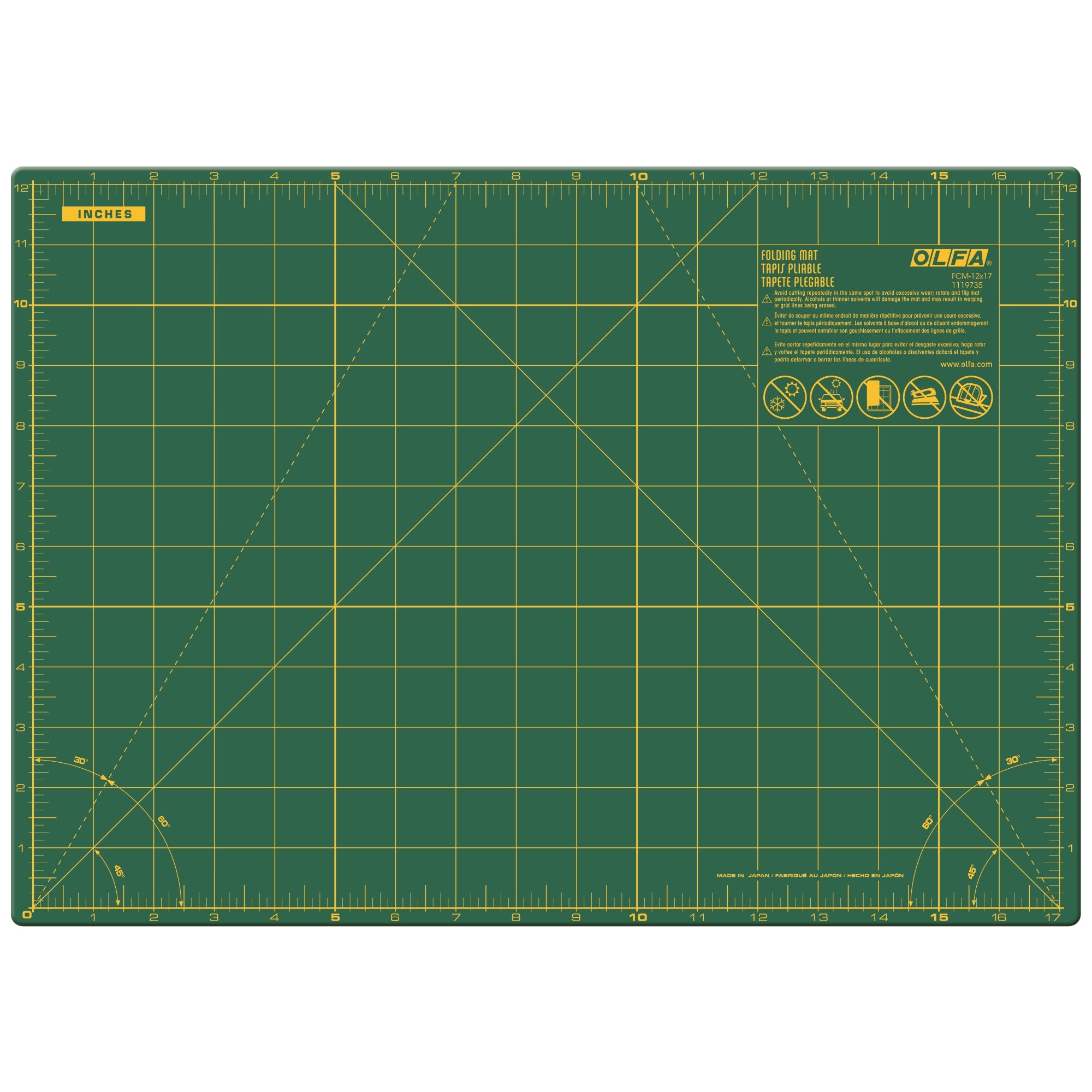 OLFA 12'x17' Folding Cutting Mat (FCM-12x17) | 91511220087