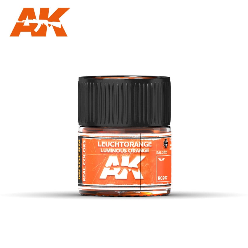 AK Interactive Real Colors Leuchtorange-Luminous Orange RAL 2005 10ml | 8436564925084