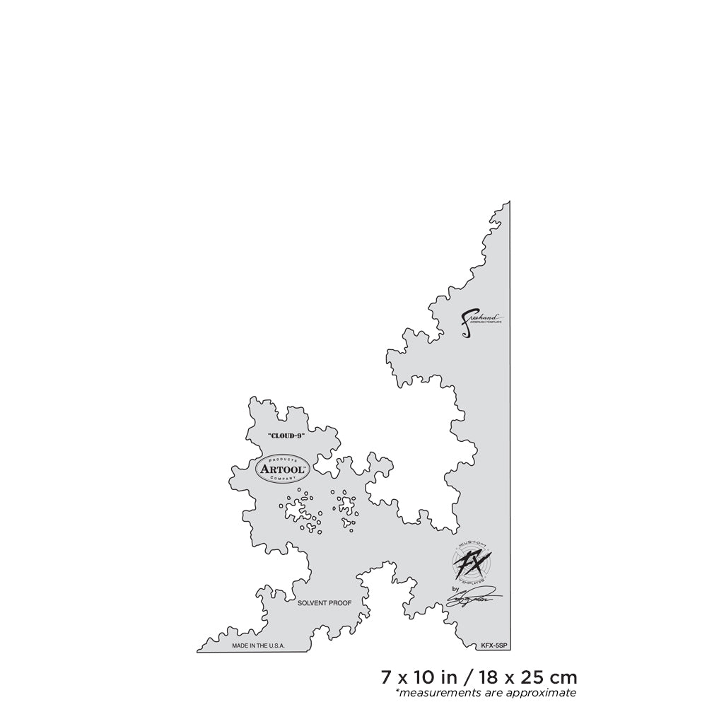 IWATA Artool Kustom FX Cloud-9 Freehand Airbrush Template by Craig Fraser | 758240138327