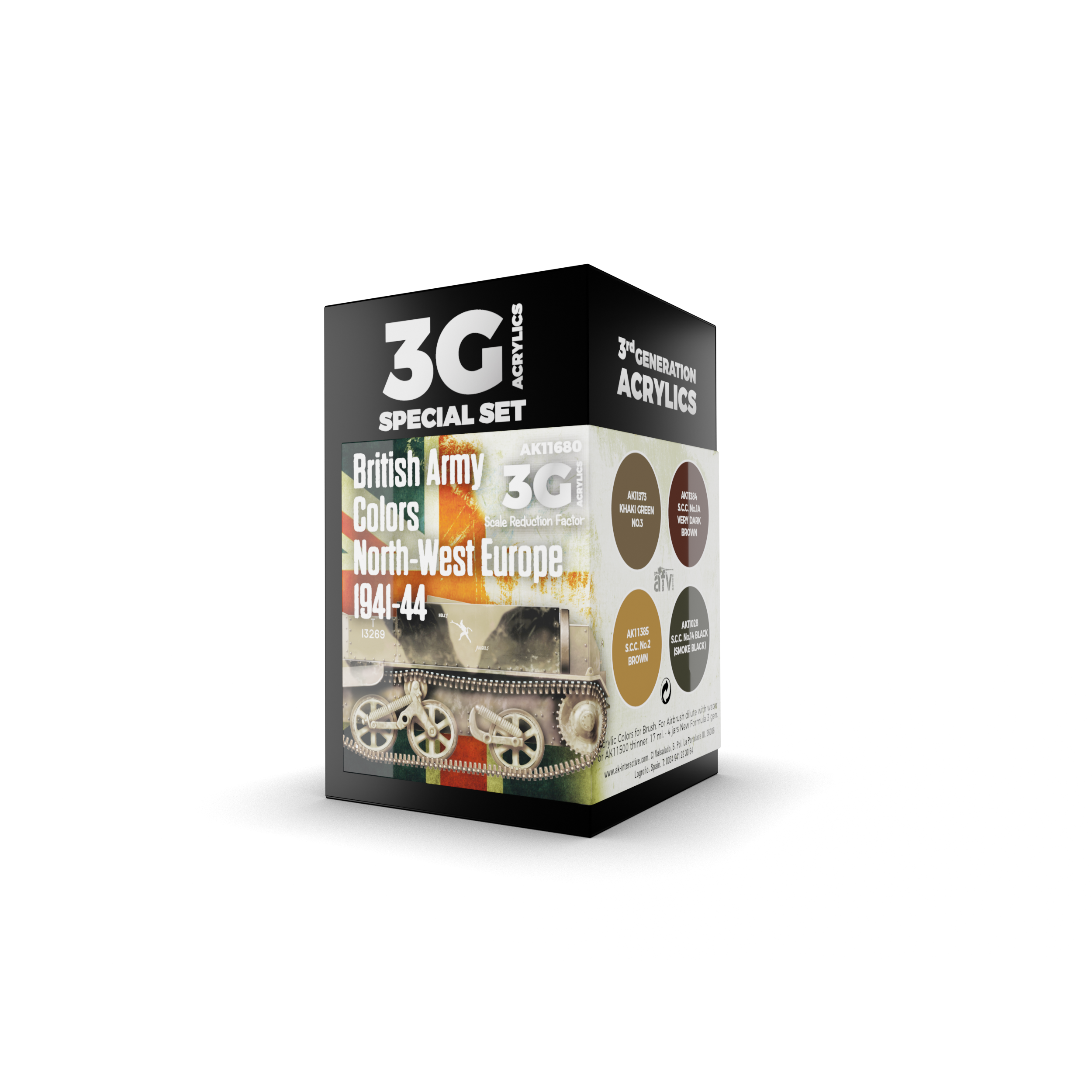 AK Interactive 3G British Army Colors Europe 1941-44 | 8435568311763