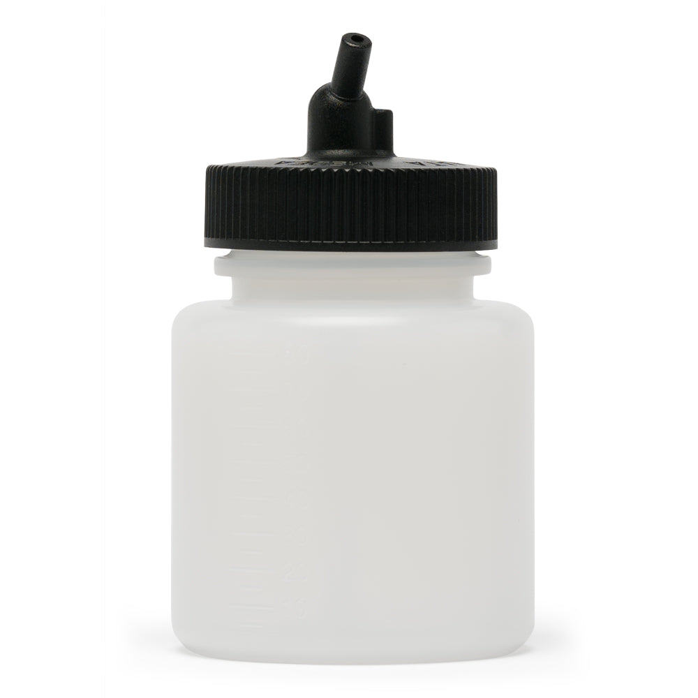 IWATA Big Mouth Airbrush Bottle 3 oz / 84 ml Jar With 38 mm Adaptor Cap | 734748145357