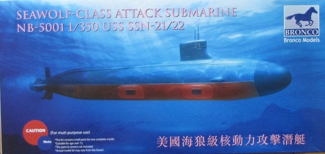 Bronco Models 1/350 USS SSN-21/22 Seawolf-class Attack submarine | 6970162339130