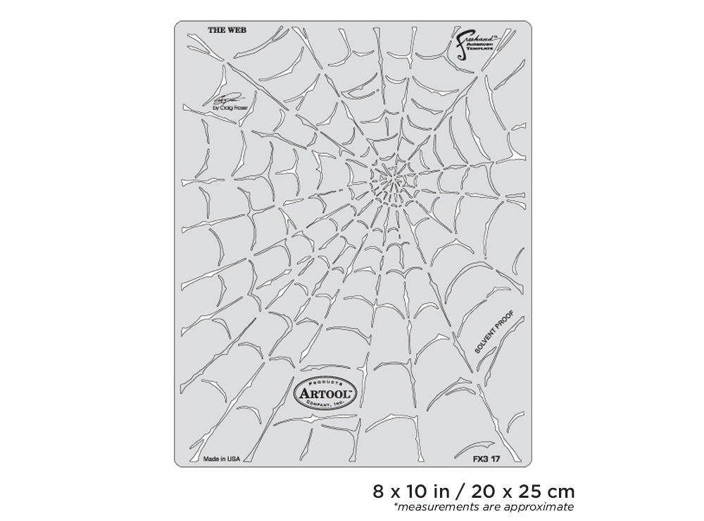 IWATA Artool FX3 The Web Freehand Airbrush Template by Craig Fraser | 758240138440