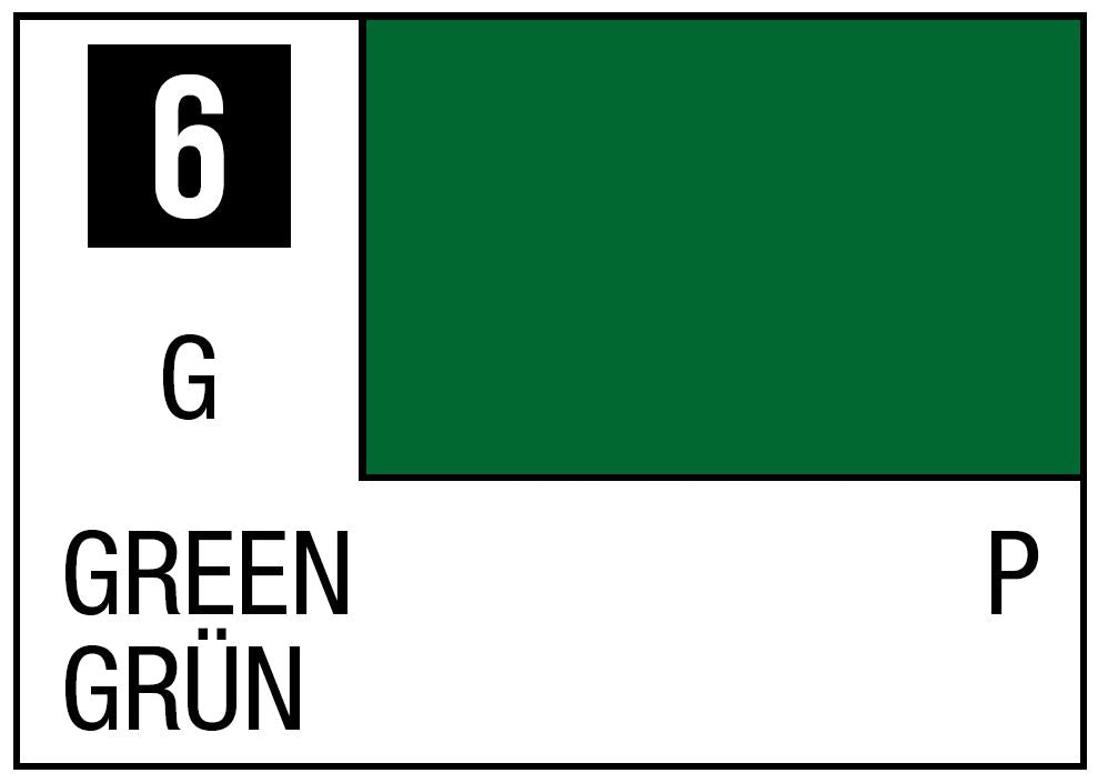 Mr Hobby Mr. Color 6 - Green (Gloss/Primary) - 10ml | 4973028535655