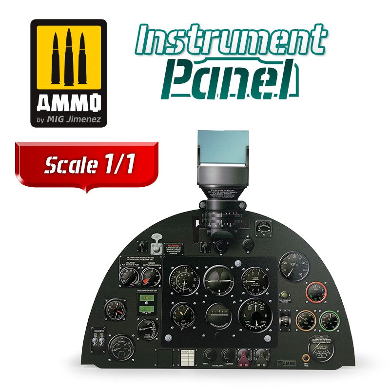 Ammo Mig Supermarine Spitfire Mk. Vb Instrument Panel 1/1 Scale 2D Print On MDF | 8432074082903
