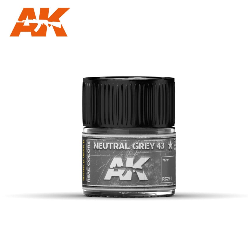 AK Interactive Real Colors Neutral Grey 43 10ml | 8436564925626