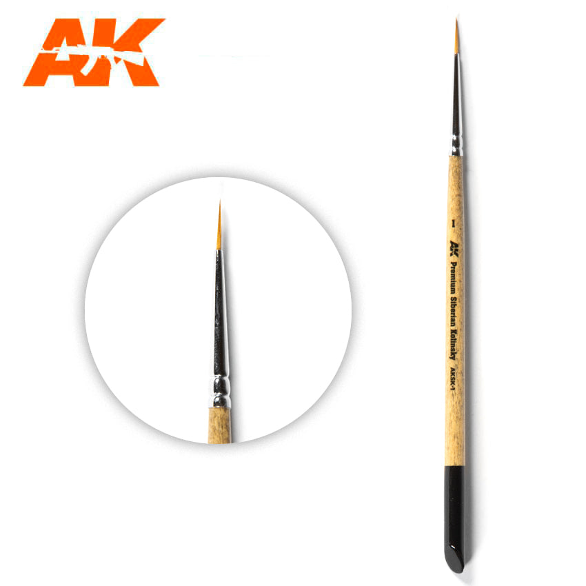 AK Interactive Premium Siberian Kolinsky Brush 1 | 8435568308053